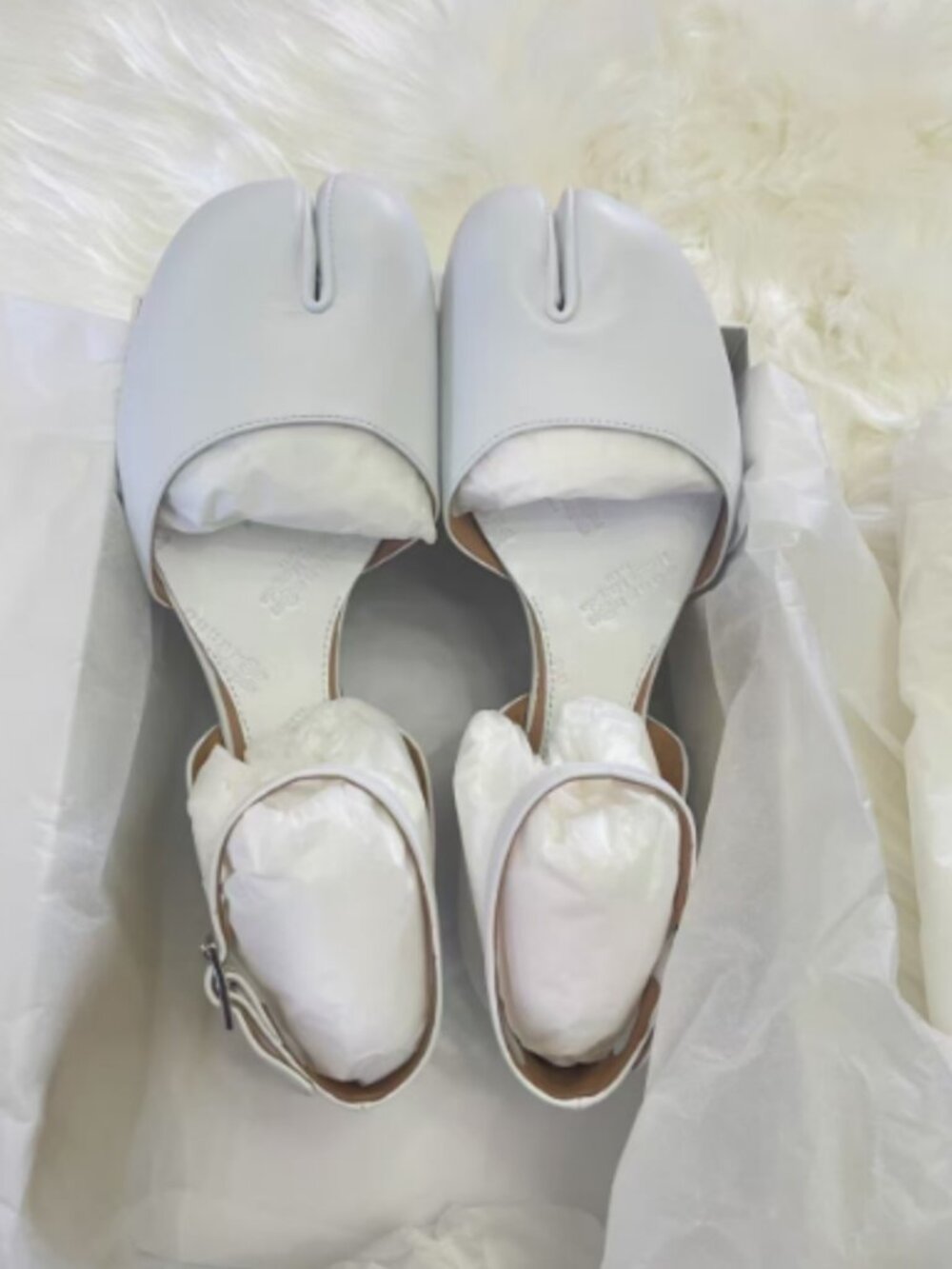 Maison Margiela White Split-Toe Sandals